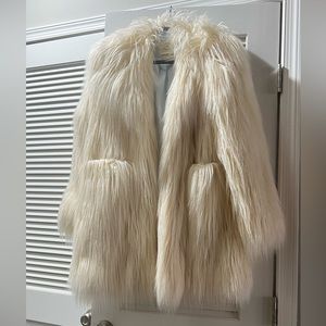 SOLD Faux Mongolian Shaggy Fur Coat
